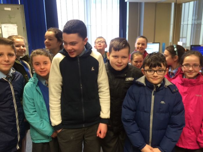 P7 pupils get to find out all about the bank.