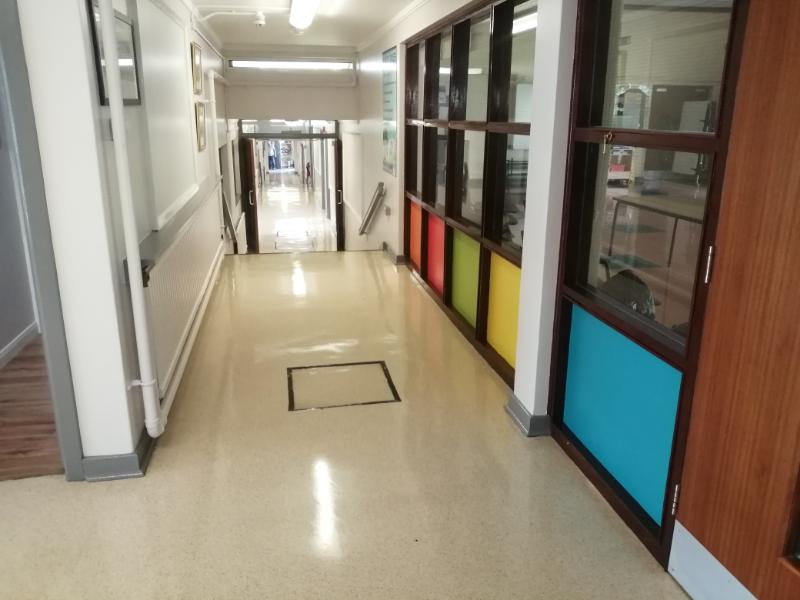 Freshly painted corridor!