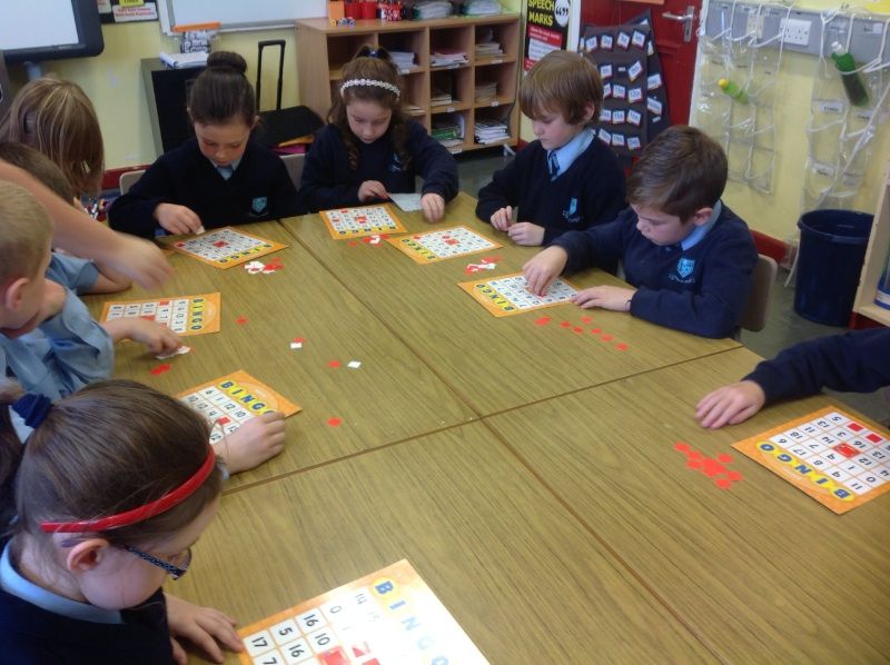 Bingo at numeracy club P3/4