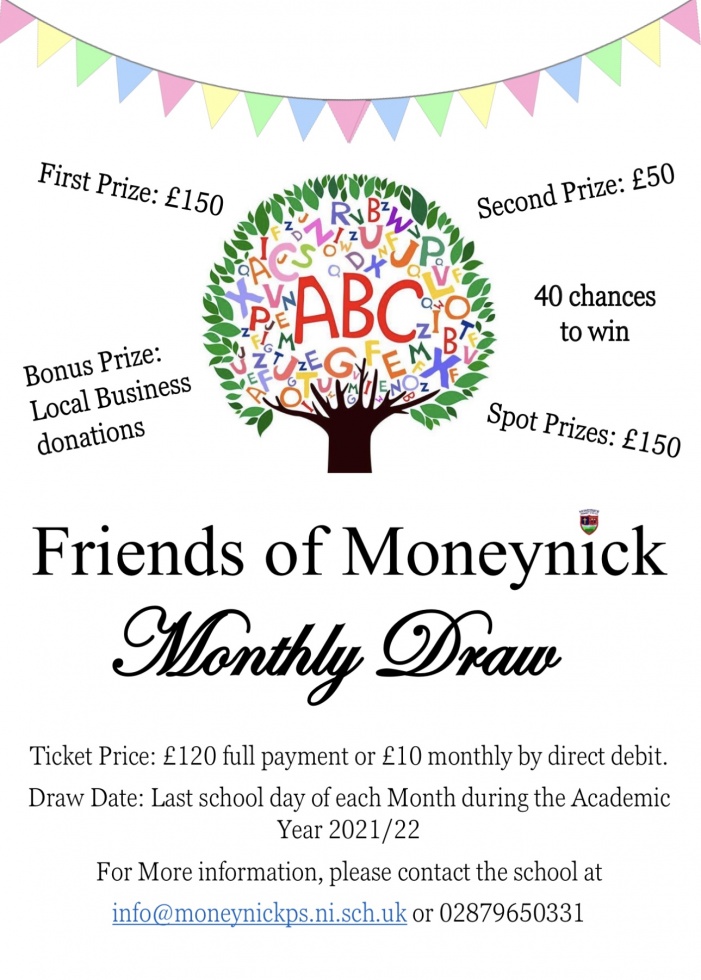 Friends of Moneynick Monthly Draw