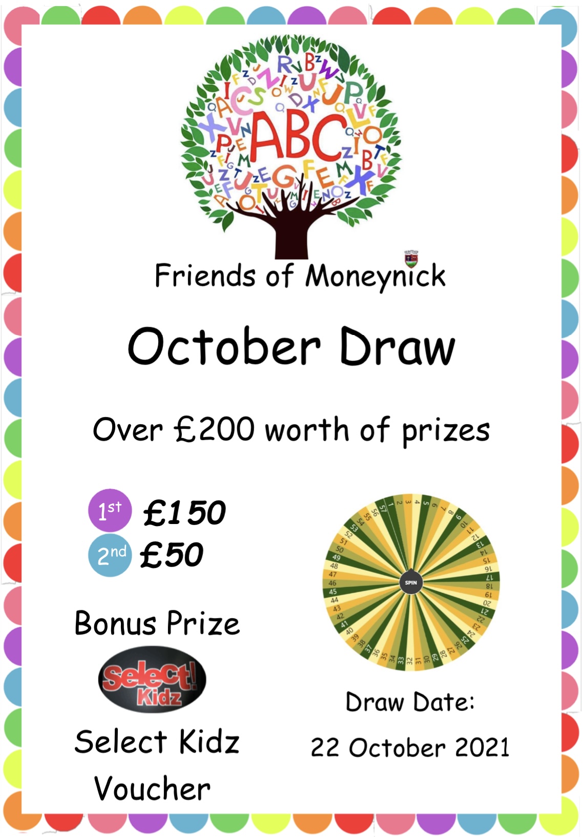 October Monthly Draw Poster