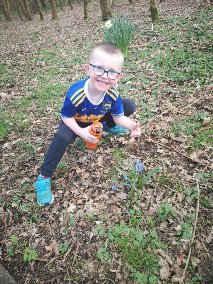 Enjoying the Spring Scavenger Hunt.