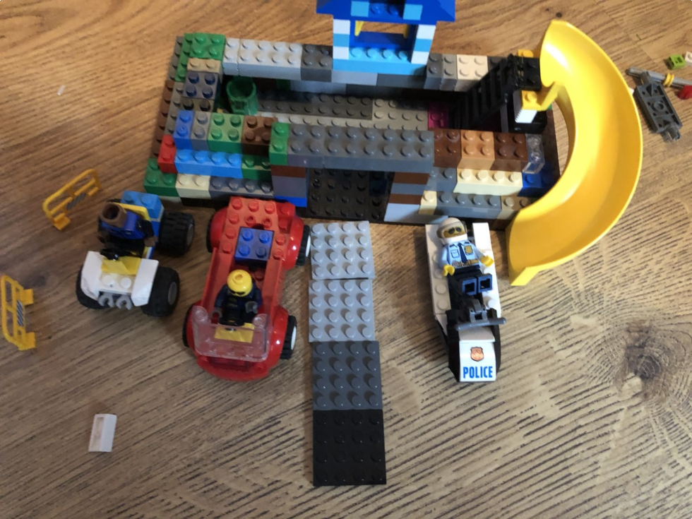 Great problem solving! A slide from the window to the car.