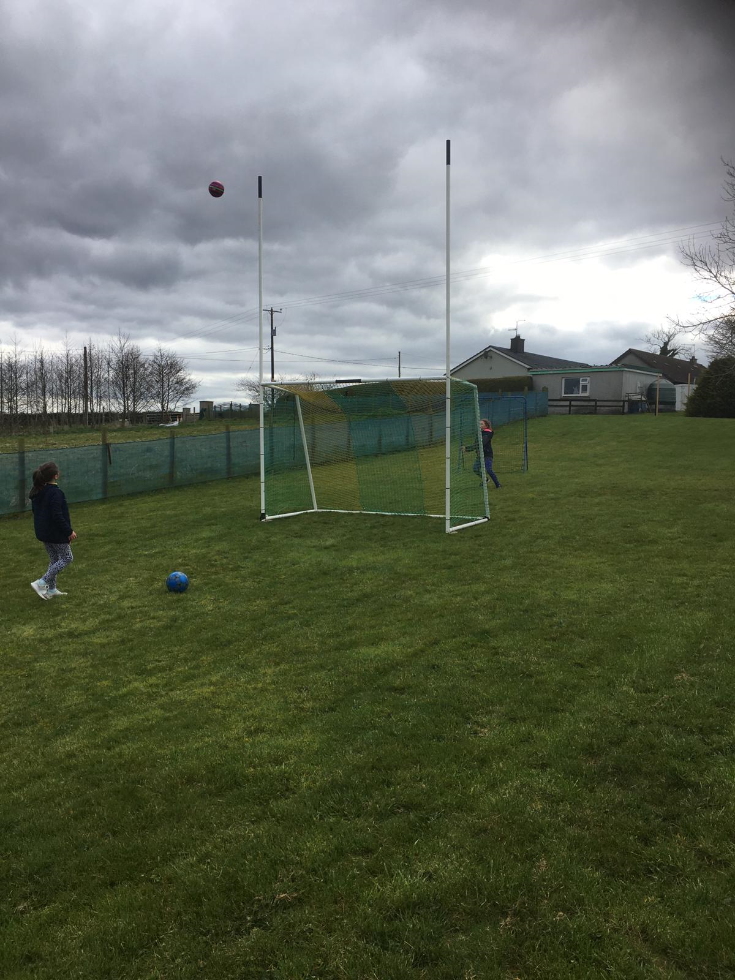 Kick quick before the goalkeeper returns.