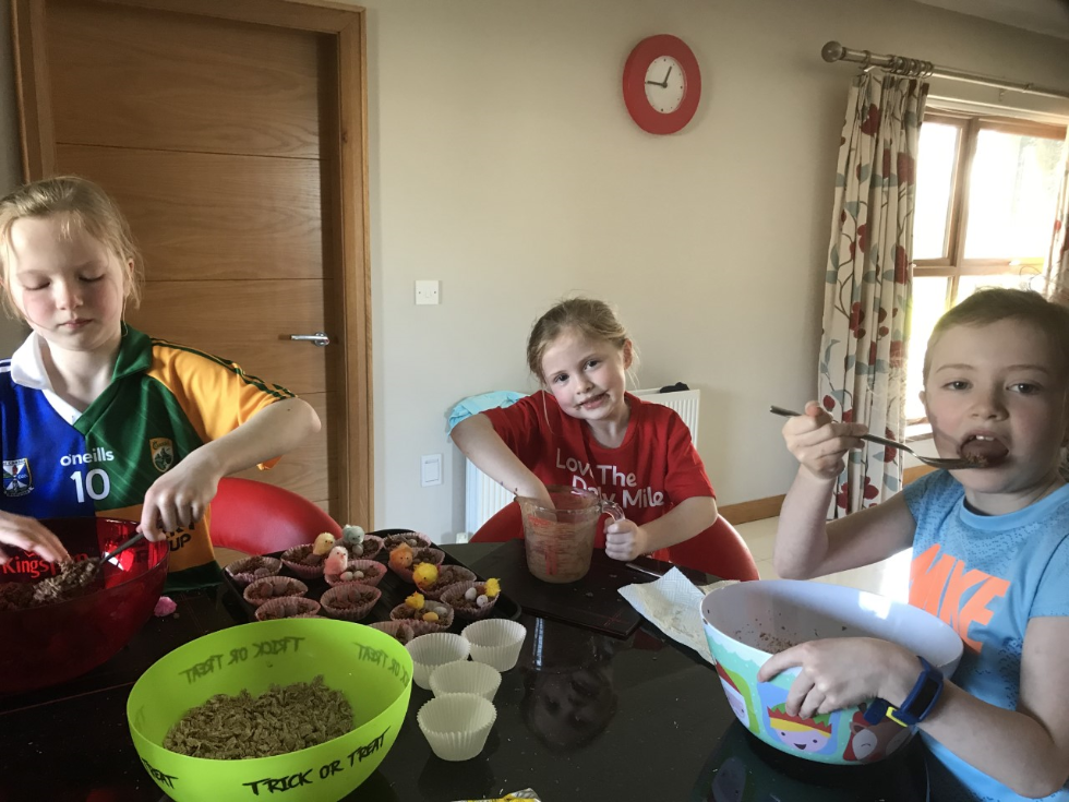 A production line of activity.