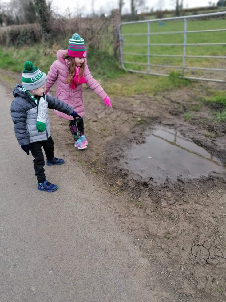 You were first to find a puddle. No splashing!