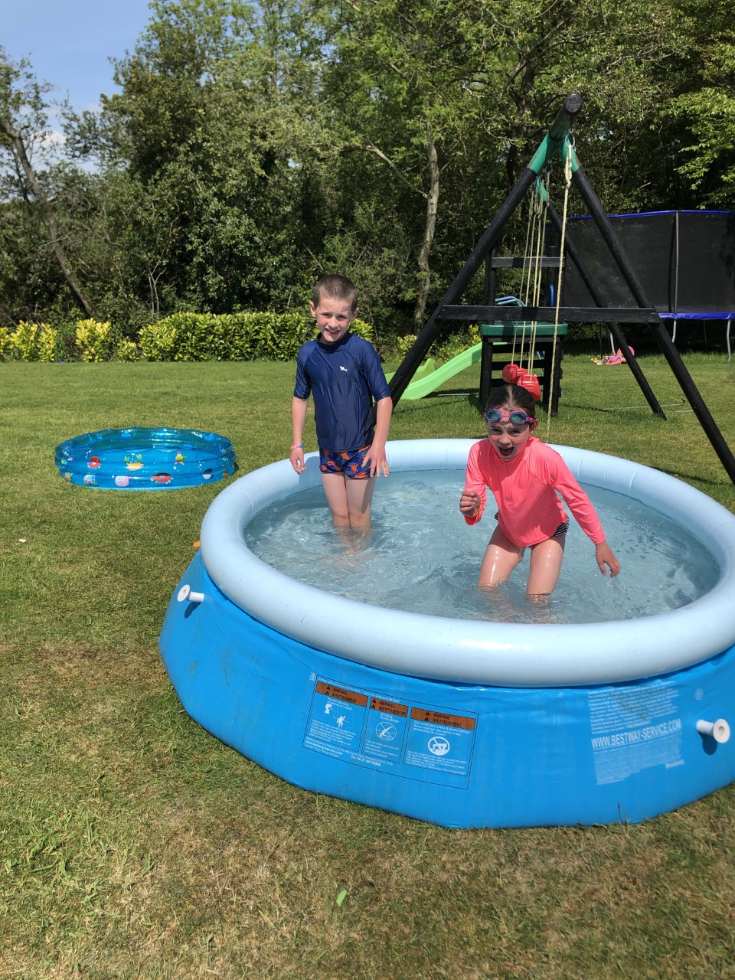 Pool + water + sun = lots of fun