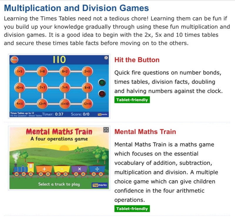 Times Tables Games Ks2 Top Marks 2115