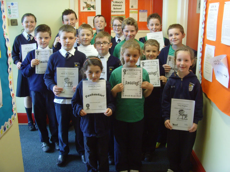 April Certificate winners 2014