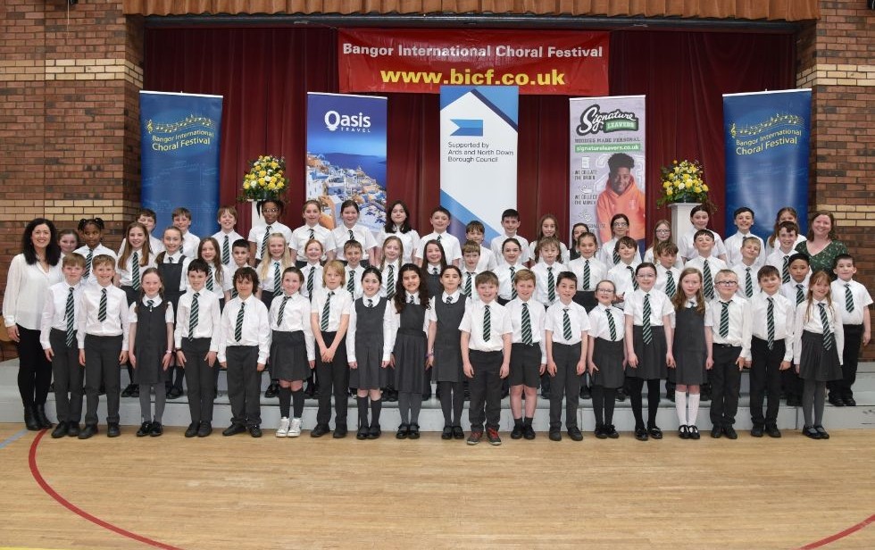 The school choir at Bangor International Choral Festival