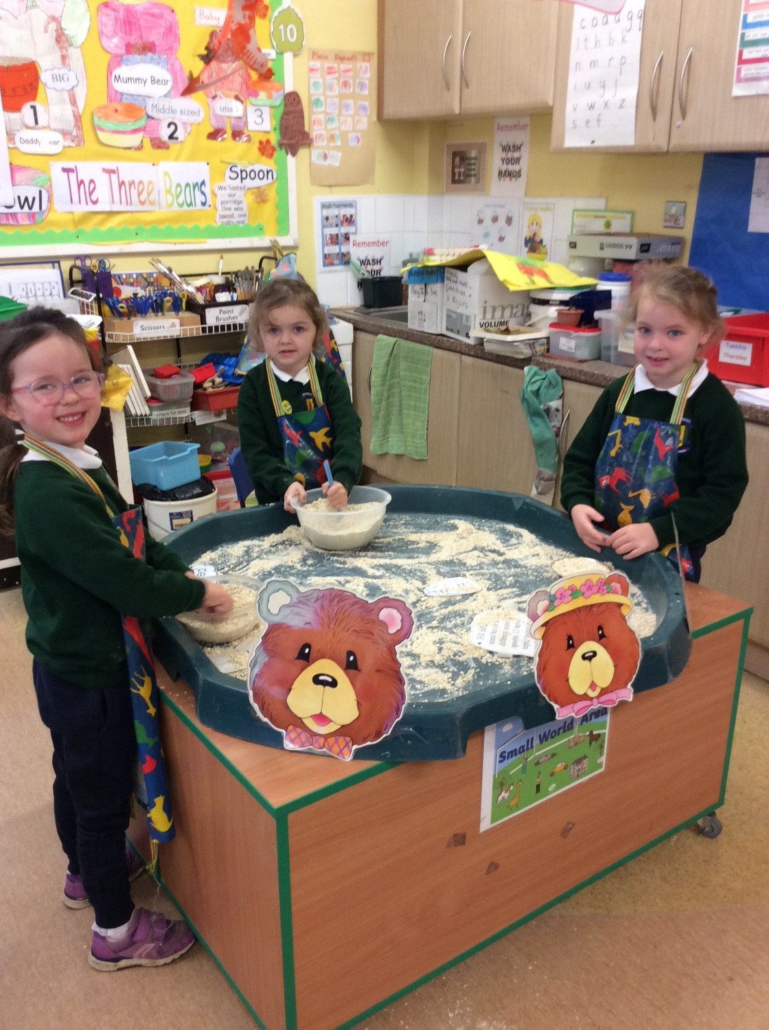 We fill up the 3 Bears bowls for Capacity.