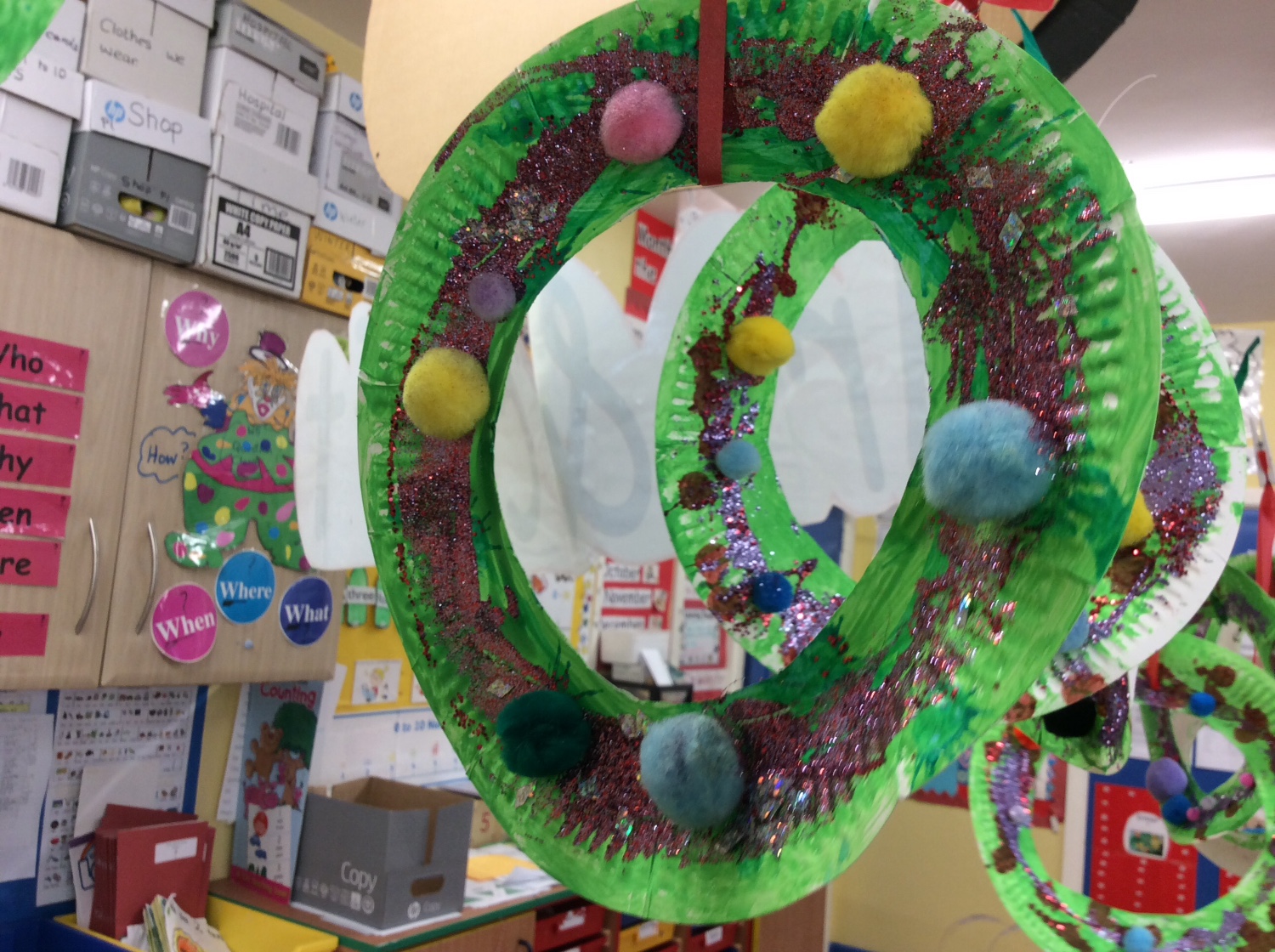Our fantastic wreaths ready for the Christmas display.