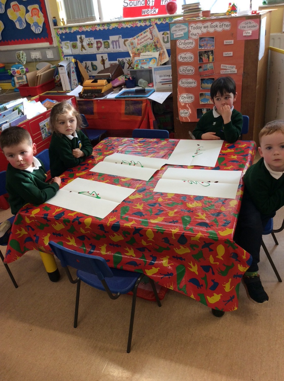 We paint a symmetrical tree...it is the same on both sides.