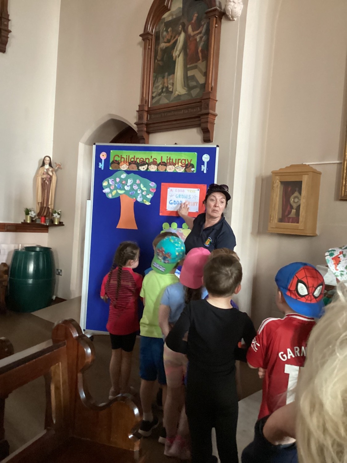 We see the Children's Liturgy work in the chapel.