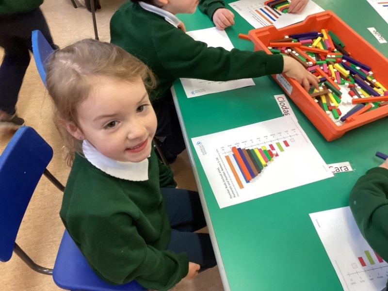 I made a colored tree from number rods in maths.