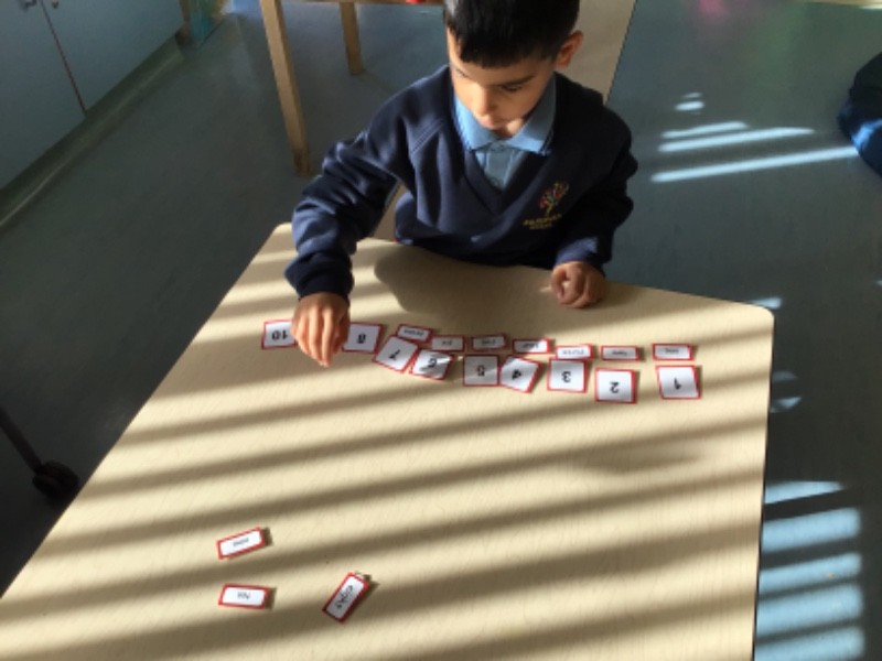 Building numeracy skills through individual tasks.