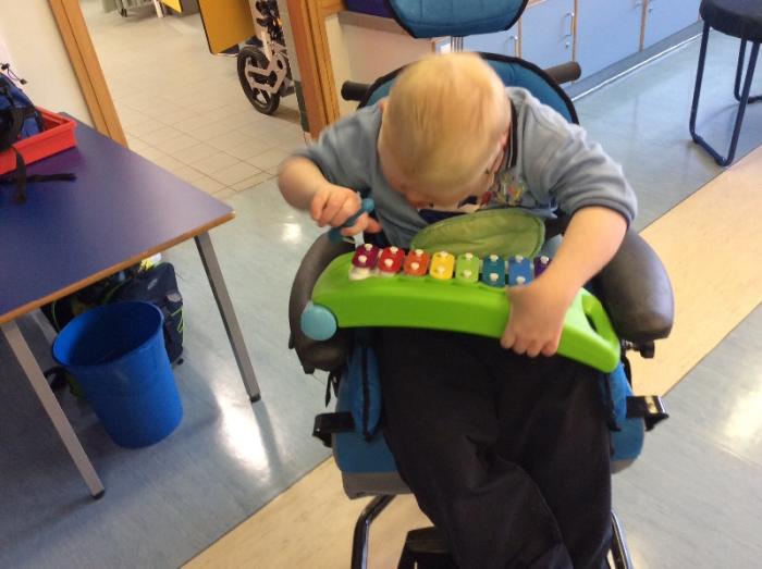 I'm making music on the xylophone.