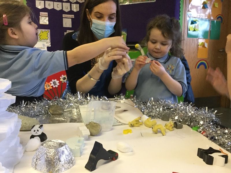 Our penguin egg cracked.