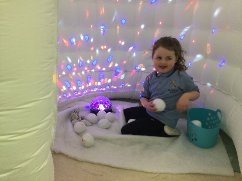 I enjoyed counting our snowballs one at a time and putting them in our basket.