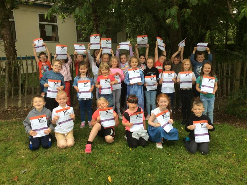 The children received their certificates for taking part in the Young Enterprise Programme this year.