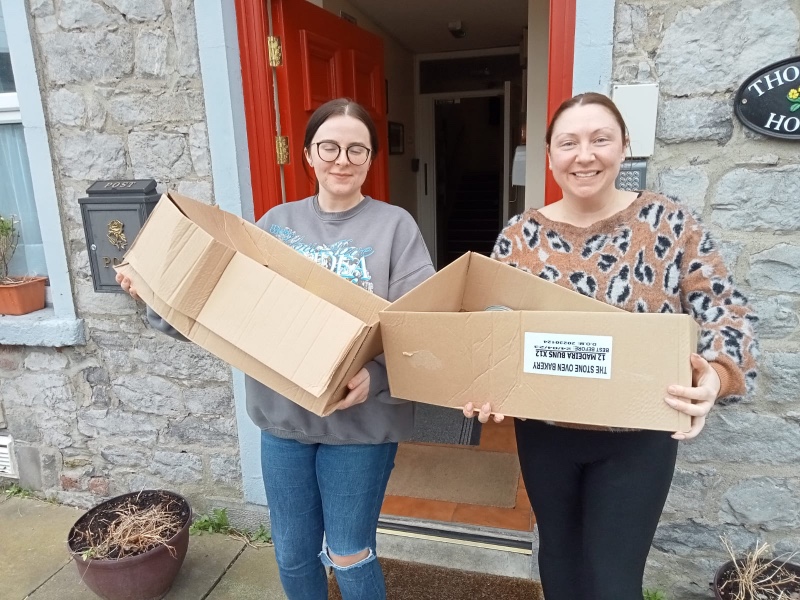 Volunteers at Thomond House delighted with our food can collection. Thank you to all our staff who donated!