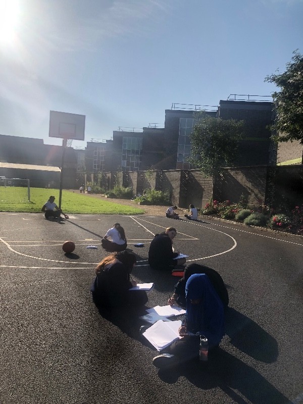 Sixth class busy working on their personal Well-being Journals