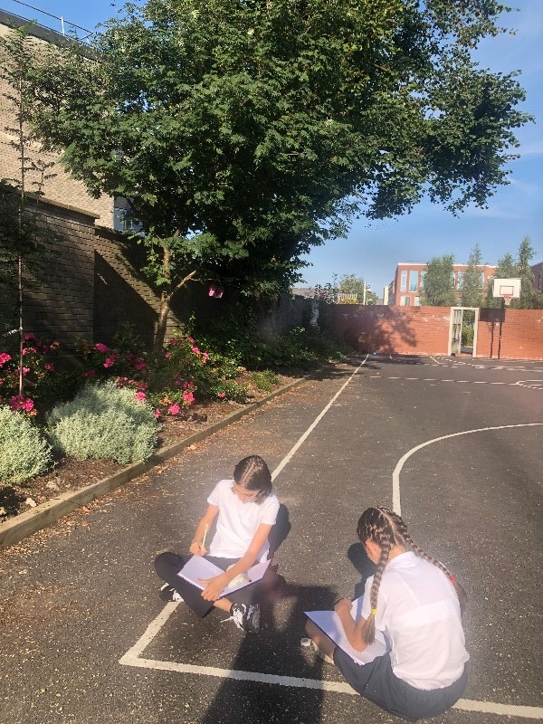 We found our favourite space outdoors to complete our Well-being activity