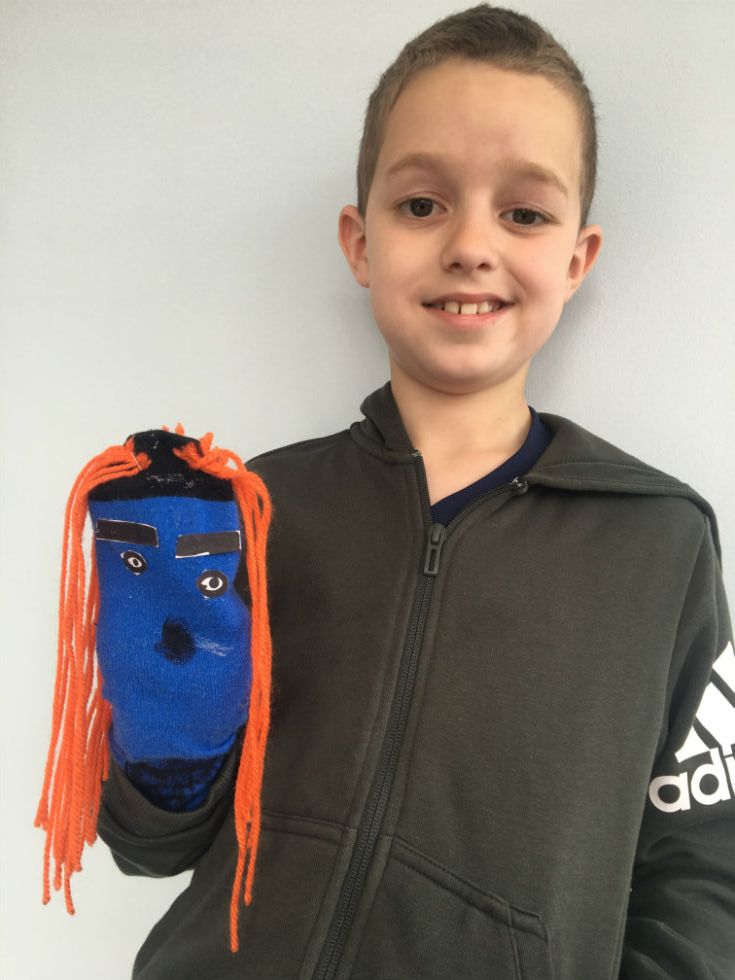 Noah's sock puppet