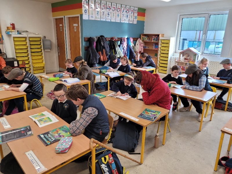 Sixth Class helping us with our reading