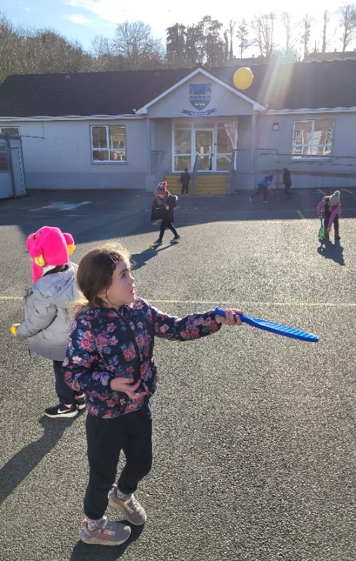Enjoying PE in the sunshine