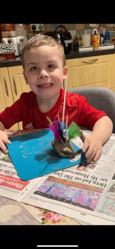 Thomas is using clay!