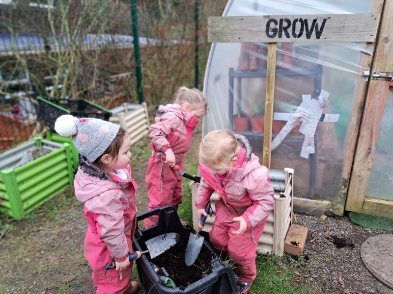 Digging together