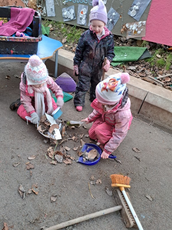 Tidying our outdoor classroom