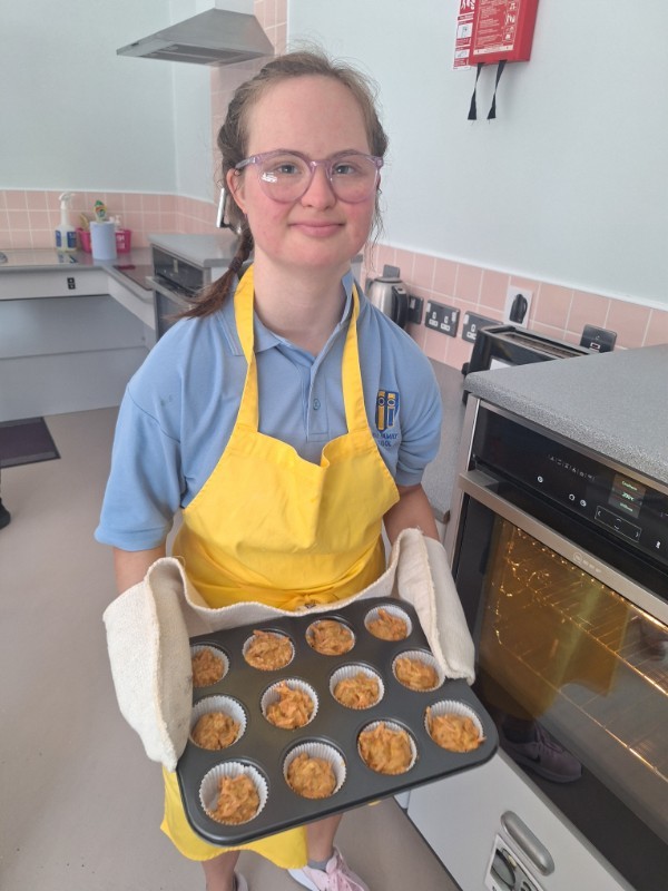 Patricia's carrot and orange muffins are ready for the oven.