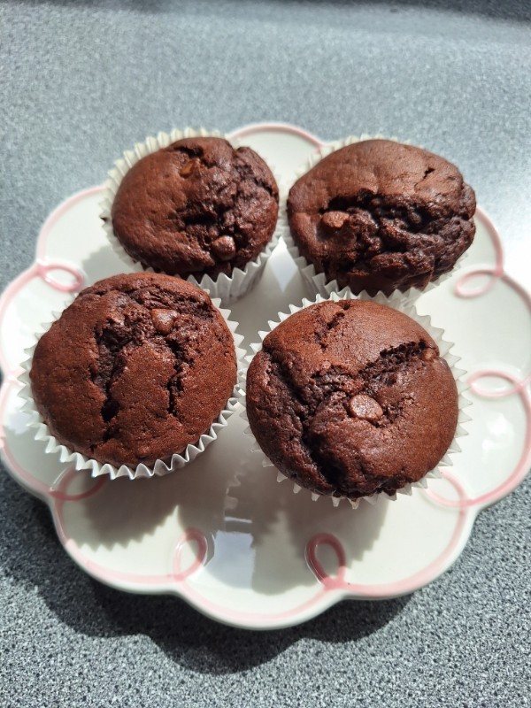 Velvety chocolate chip muffins.
