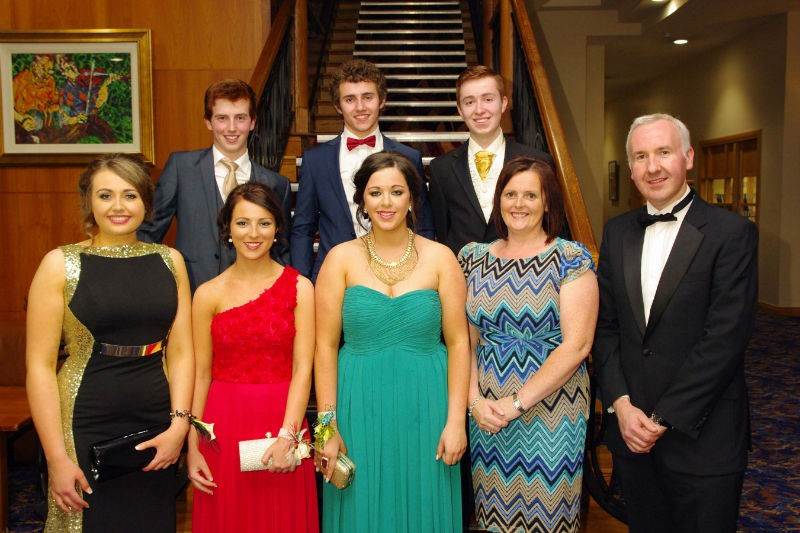 Head Girl, Head Boy and Deputies with Mrs Carragher and Mr Lavery