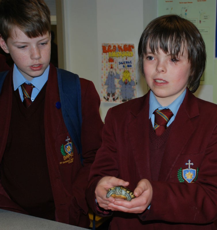 Caolan with his pet Terrapin Terry