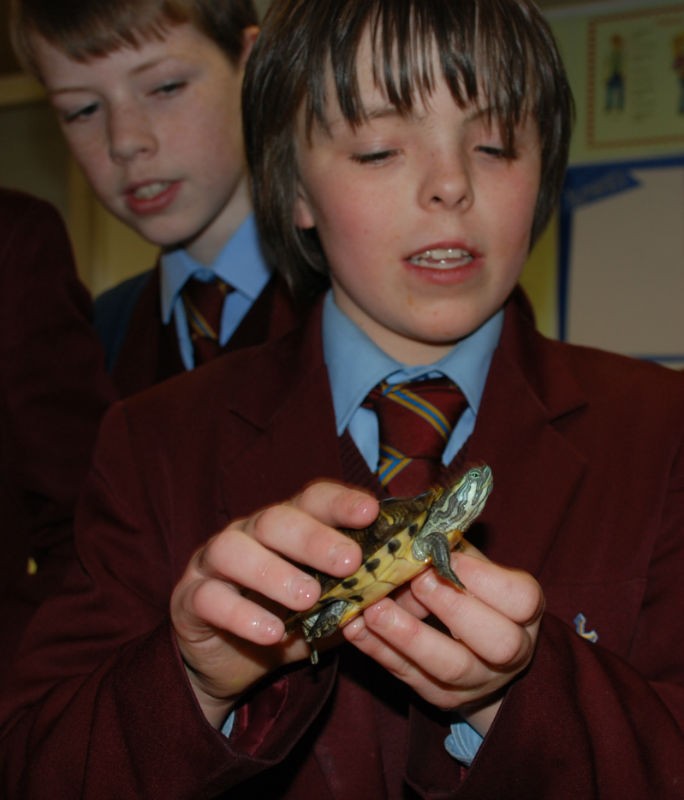 Caolan with his pet Terrapin Terry
