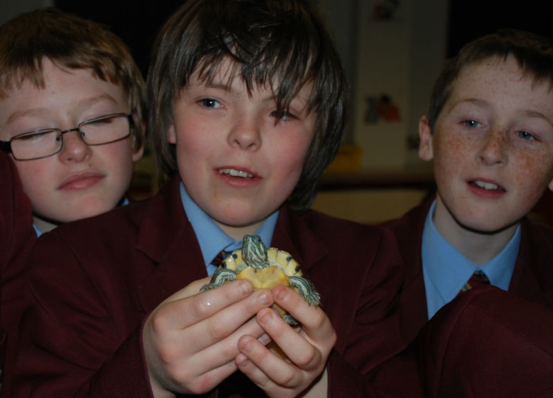 Caolan with his pet Terrapin Terry