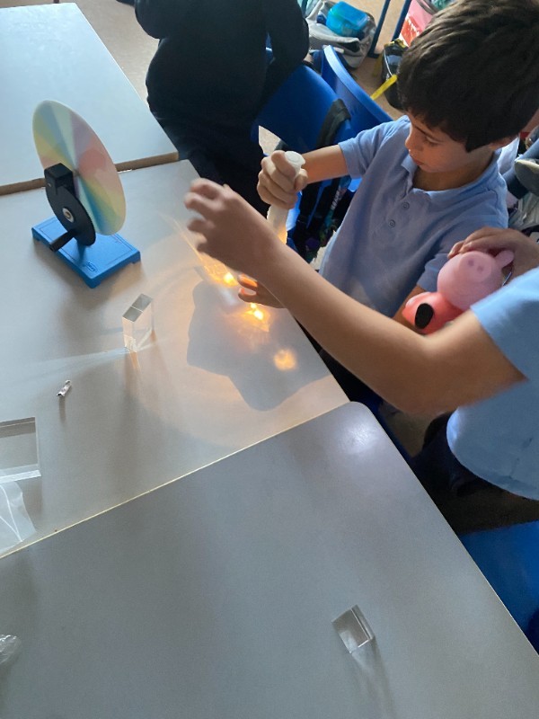 We also used skittles and warm water to see how chemicals such as colourings in food can move from the food into the water.
