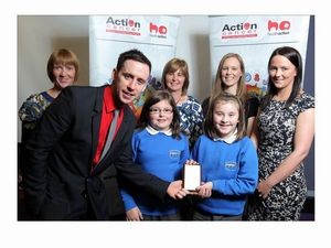 We were presented with our Gold Award in 2012 by Connor Phillips (Cool FM DJ)