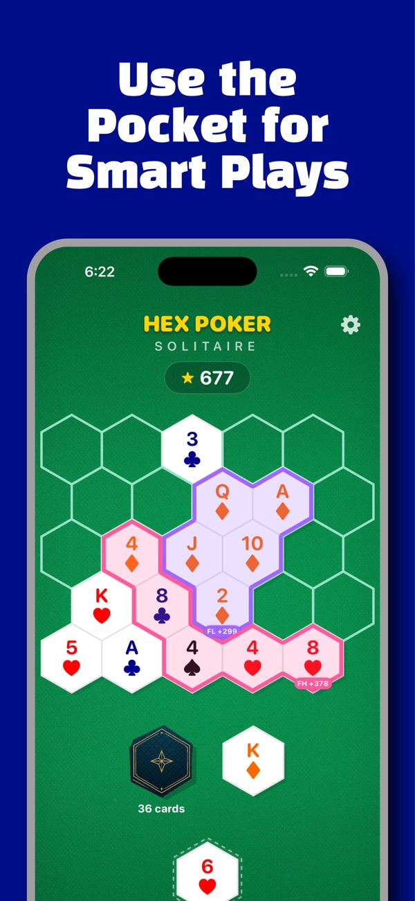 Hex Poker Solitaire screenshot 4