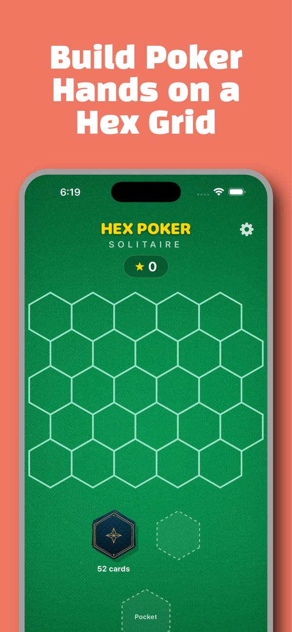 Hex Poker Solitaire screenshot 1