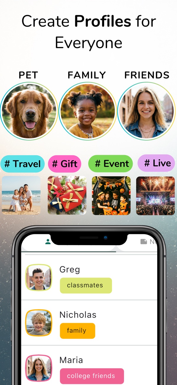 Memorio: People Note App screenshot 2