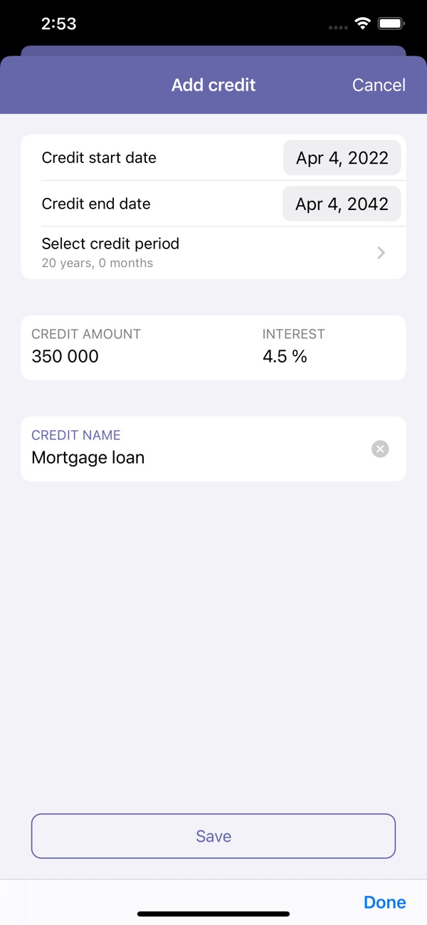 Ezmortgage. Loan calculator screenshot 1