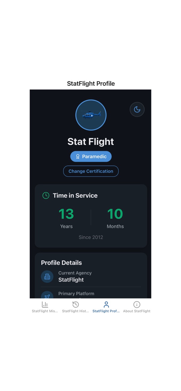 StatFlight Mission Log screenshot 2