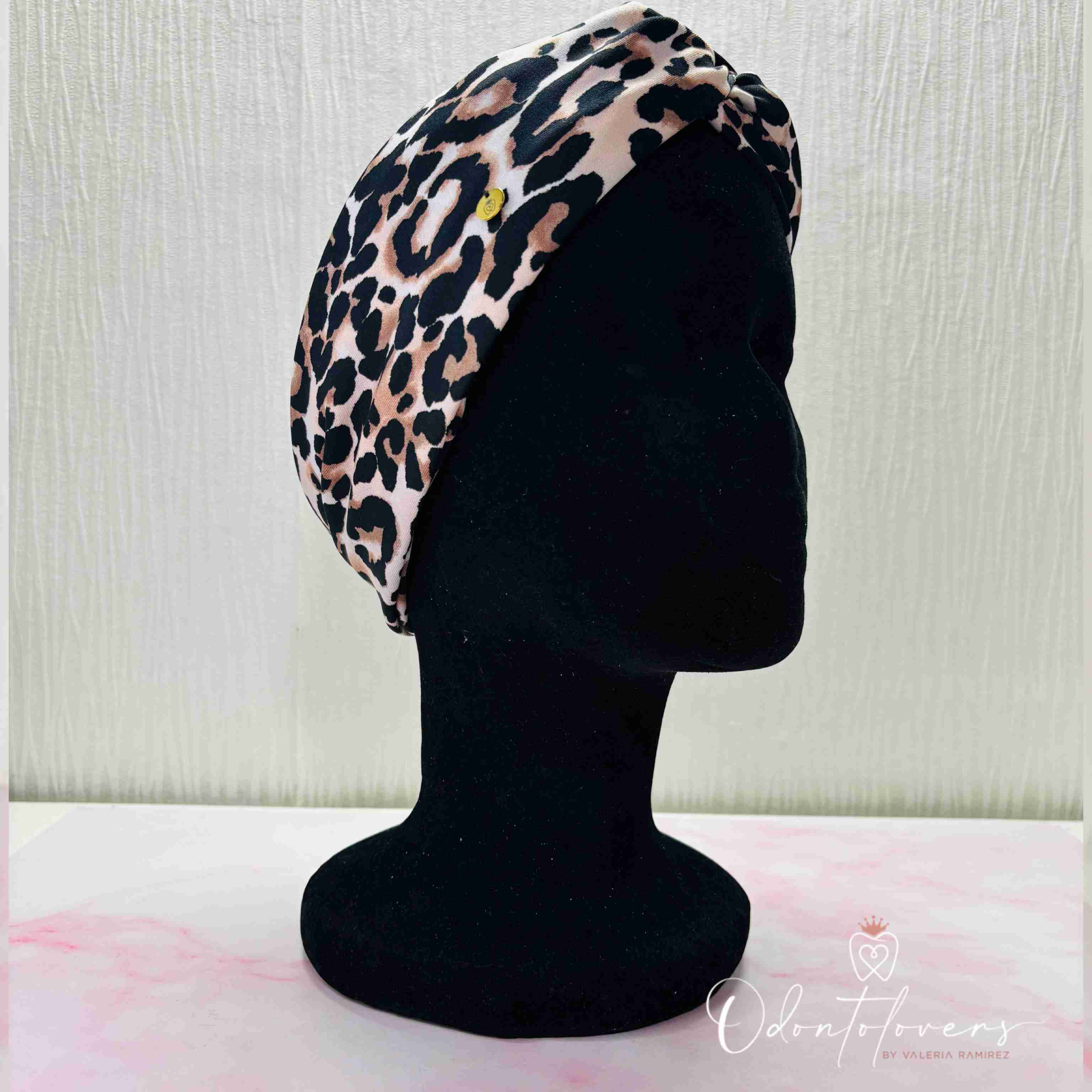 Turbante print leopardo café