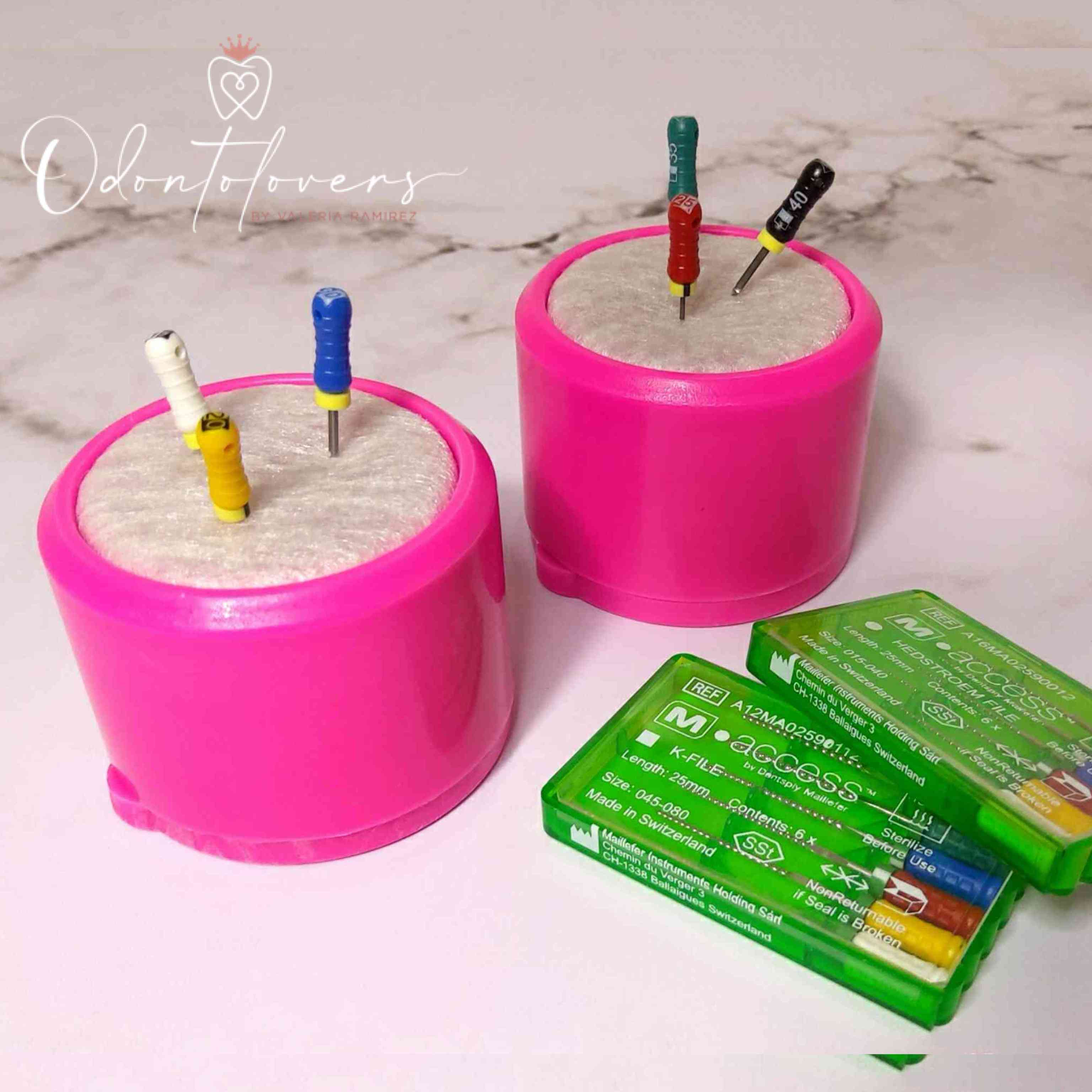 Esponjero endodoncia rosado