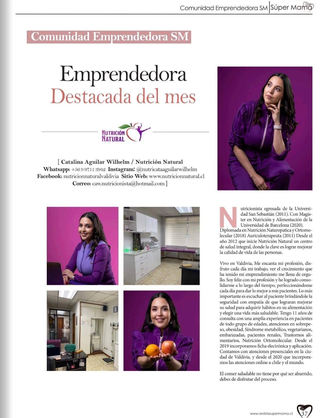 Emprendedora destacada del mes Noviembre 2023