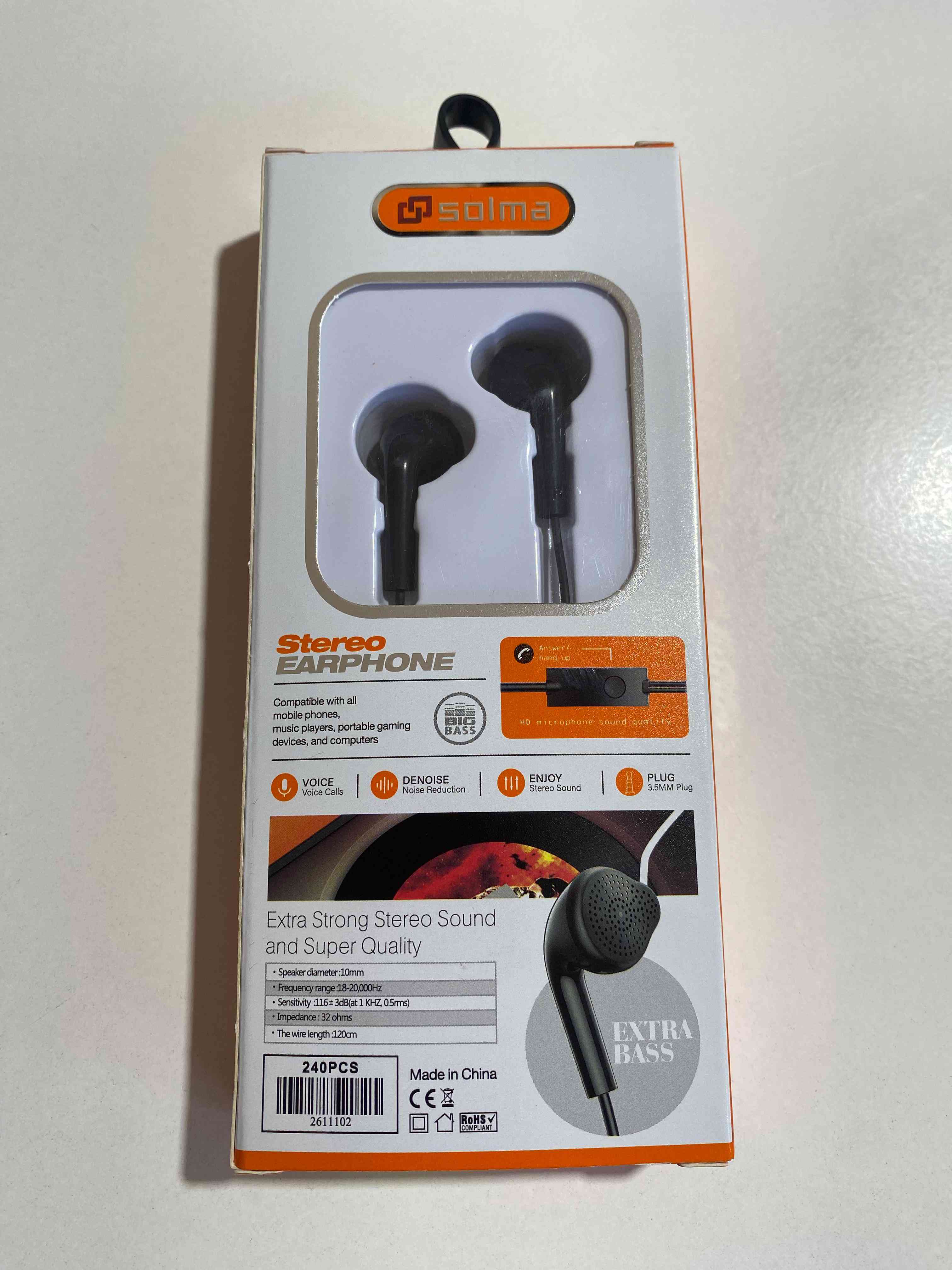  Audífonos Stereo Earphone SOLMA